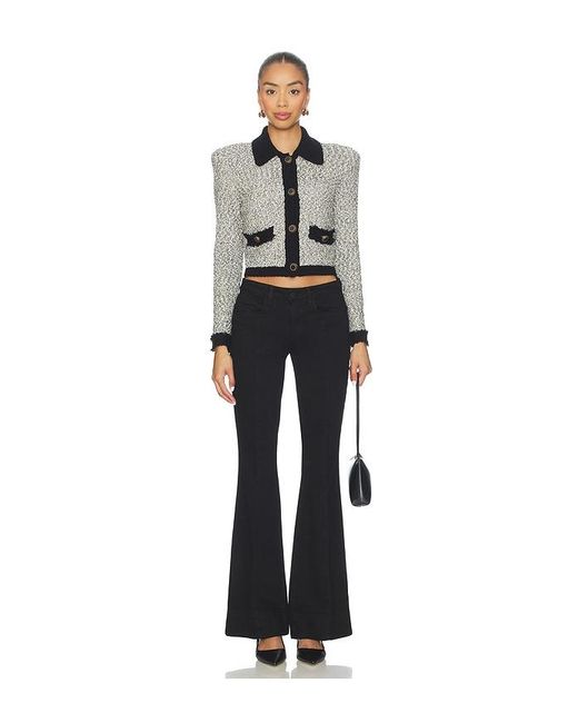 L'Agence Black Lenora Low Rise Seamed Flare