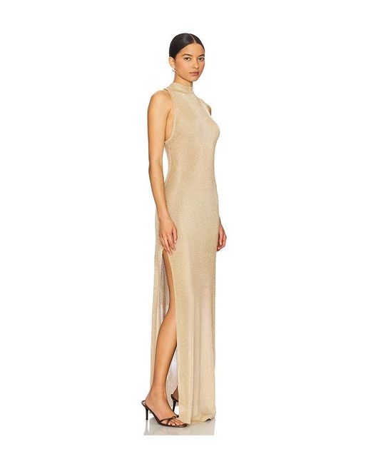 SER.O.YA Natural Henne Metallic Dress