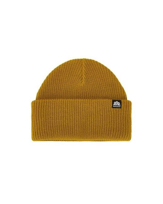 Autumn Headwear Yellow Simple Fit Beanie for men