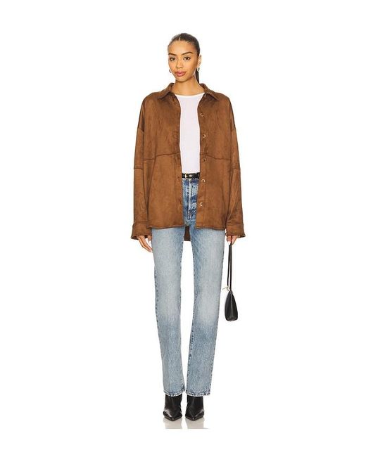 Tularosa Brown Shacket Elyse