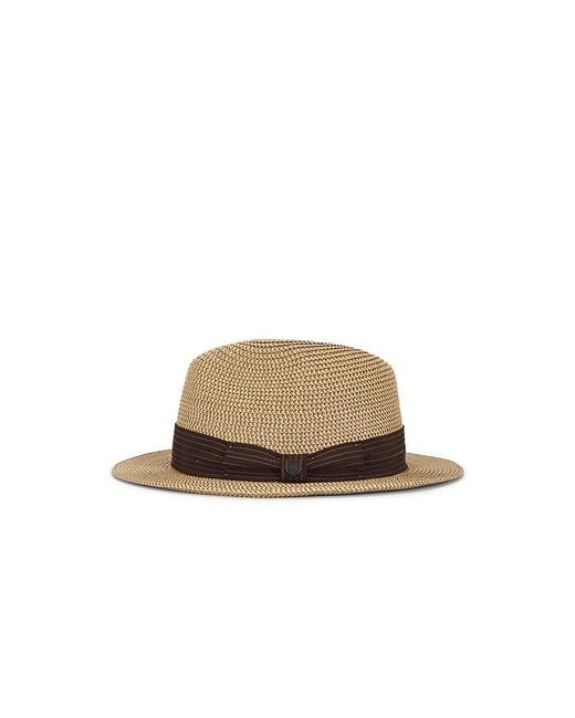 Brixton Multicolor Roma Straw Packable Fedora Hat for men