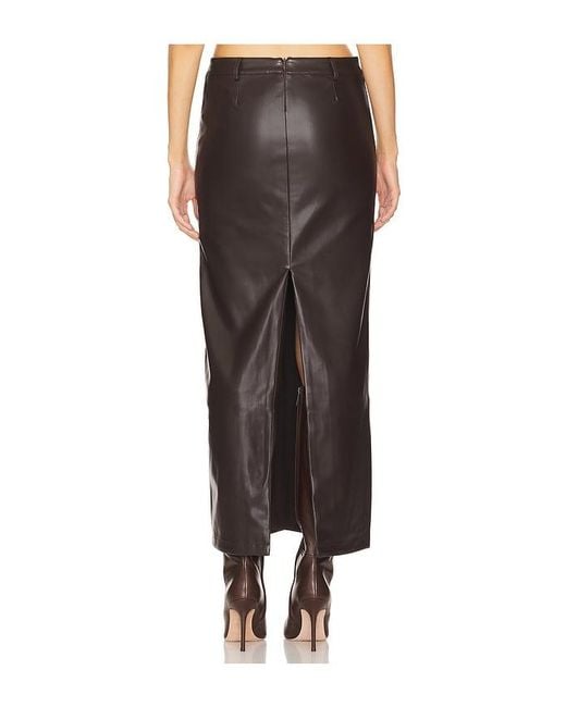 ALL THE WAYS Black Kayla Faux Leather Skirt