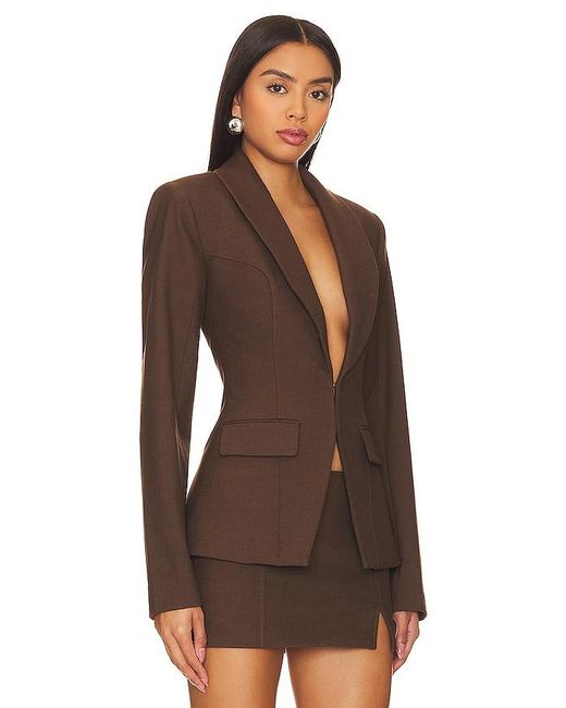 Camila Coelho Brown Mireia Tailored Jacket