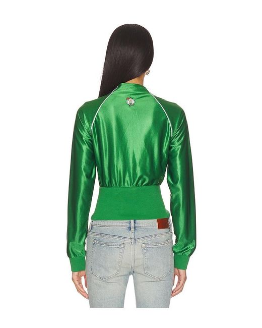 OFF SEASON Green Boston Celtics Cropped Track Jacket