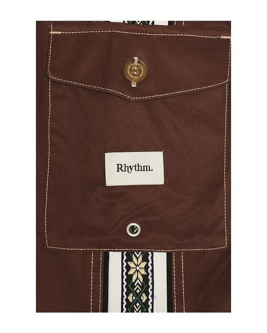 Rhythm Brown Panel Stripe Trunk for men