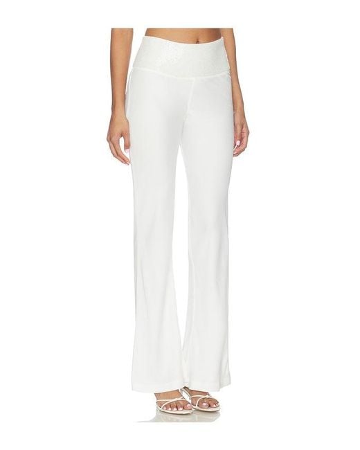 Asta Resort White Iris Hand Beaded Pant