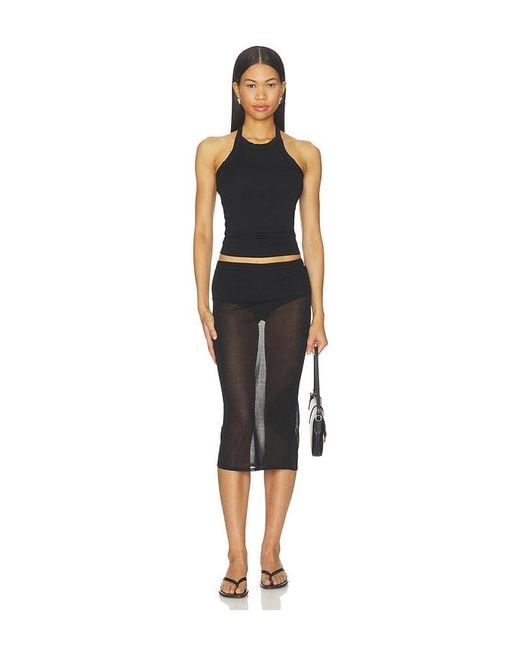 BARELOOM Black Midnight Halter Tank