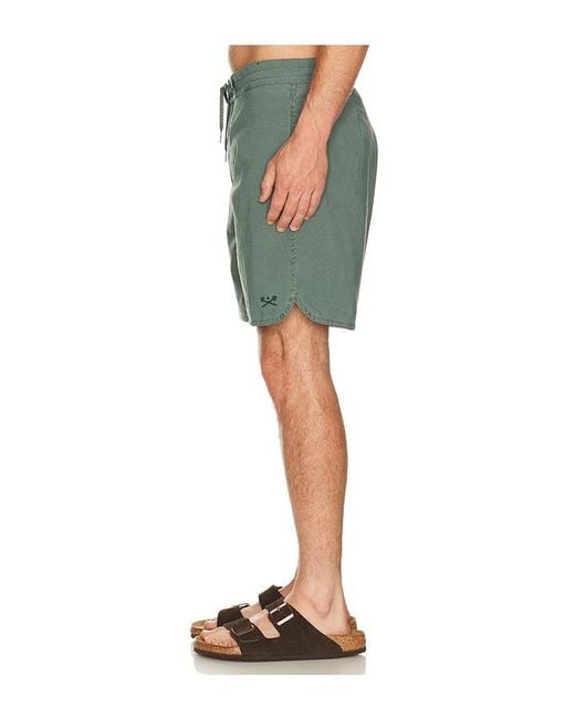 Dark Seas Green Go To Boardshort for men