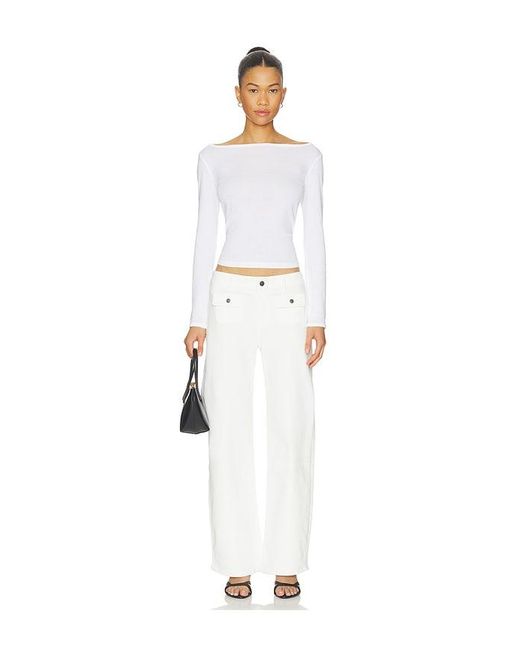 Citizens of Humanity White Nora Patch Pocket Trouser Jeans