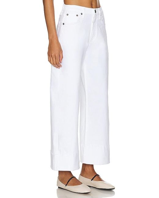 JAMBES LARGES ANDI WITH CUFF Rag & Bone en coloris White