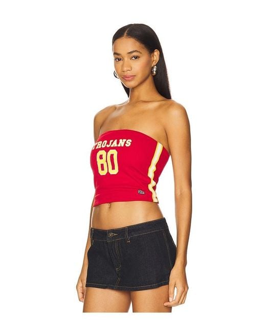 Hype and Vice Red University Of Southern California Jersey Tube Top