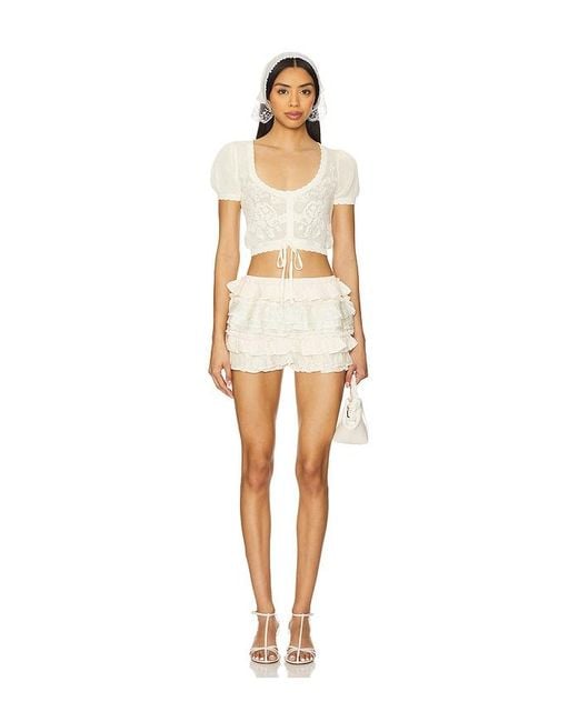 MAJORELLE White Penney Short