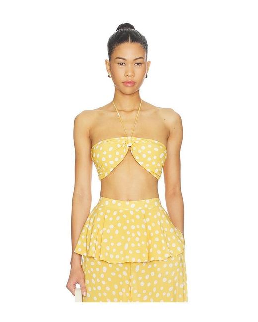 Adriana Degreas Yellow X Revolve Bandeau Top