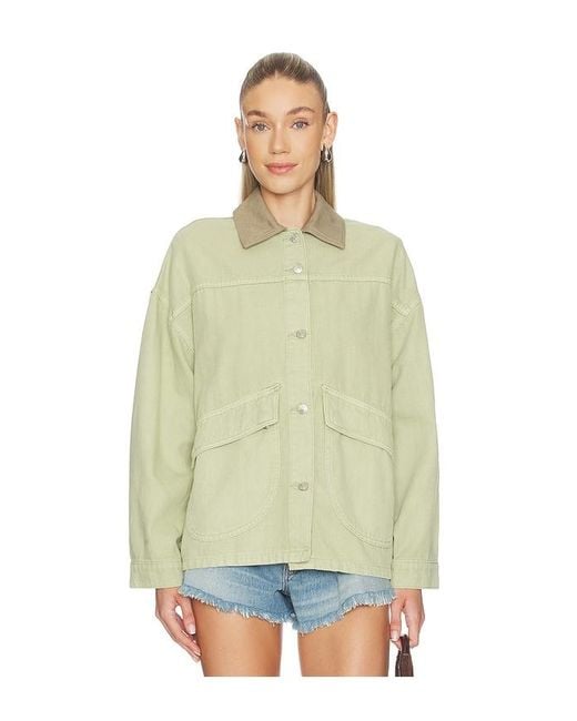 Free People White X We The Free Lemon Denim Jacket