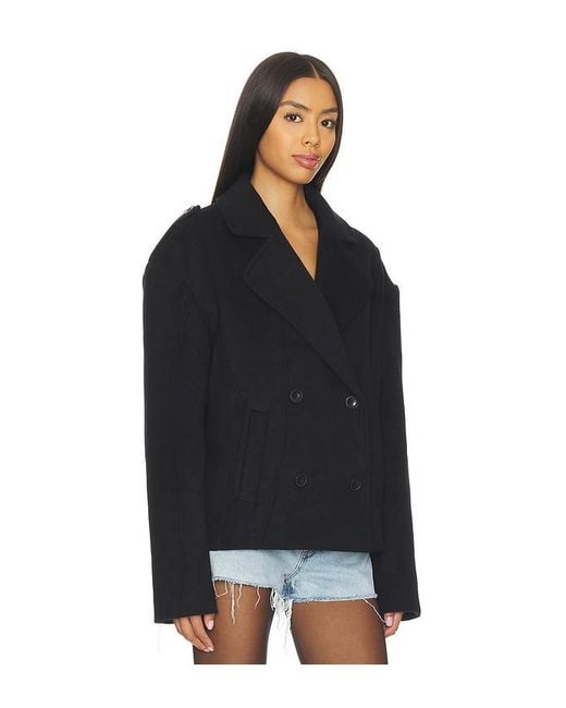 OW Collection Black Presley Wool Jacket