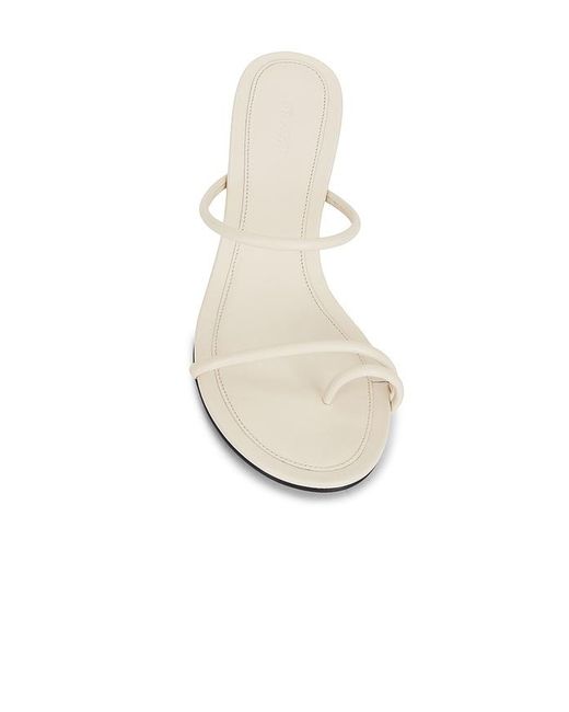 St. Agni White Minimal Strap Heel