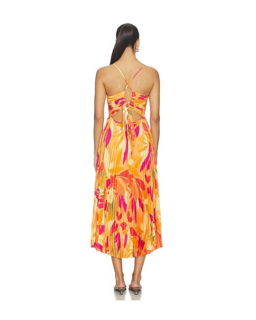 Astr Orange Blythe Dress