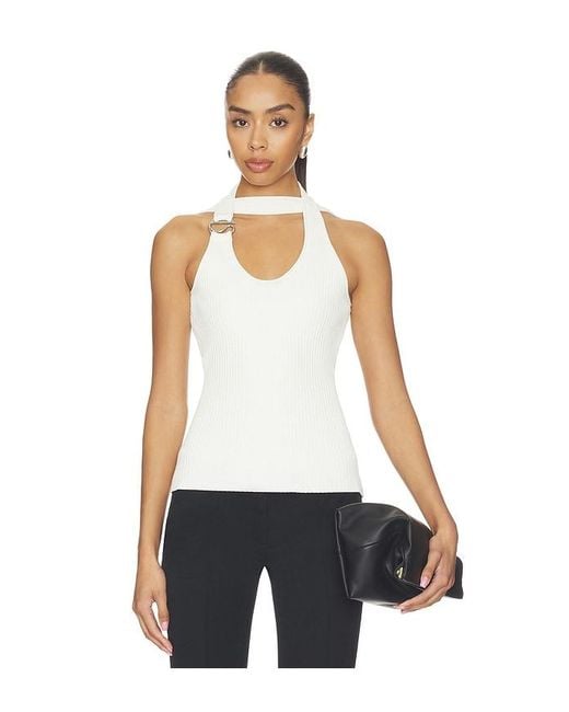 Coperni White C Logo Knit Top