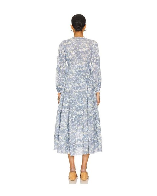Free People Blue Pappiet Midi Dress