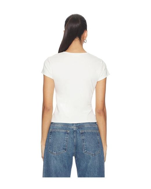 Lovers + Friends White Stacey Tee