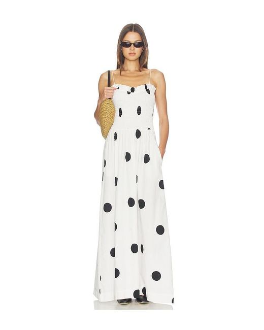 SWF White Ruffled Bodice Maxi Dress