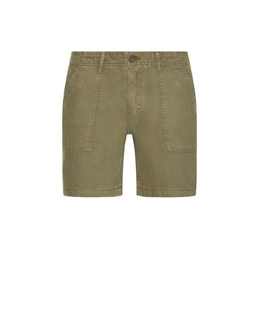 Iron & Resin Green Brigade Herringbone Shorts for men