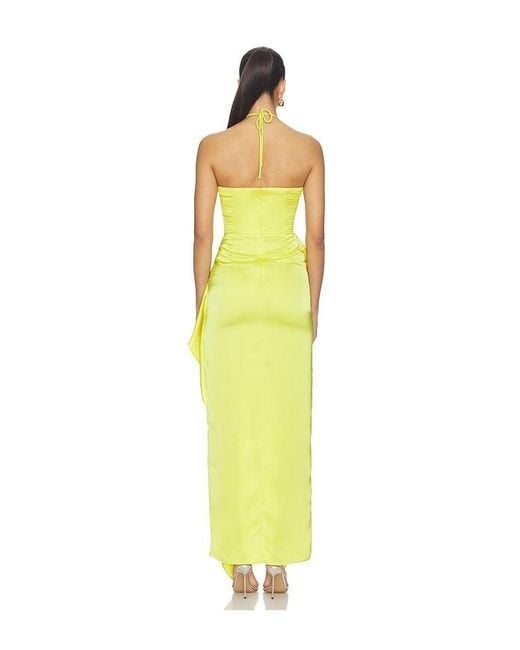 Amanda Uprichard Yellow Alessandra Maxi Dress