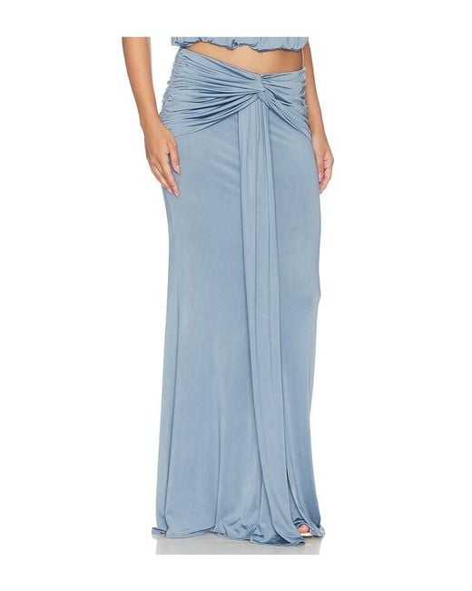 Amanda Uprichard Blue Breana Maxi Skirt