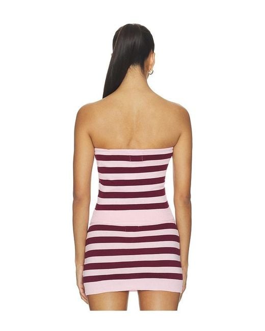 SNDY'S Red Rita Knit Bandeau Top