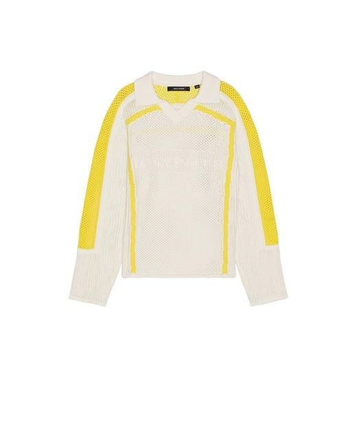 Daily Paper Yellow Football Knit Sweater for men