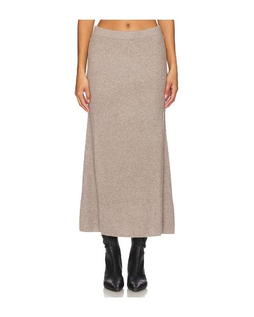 NAADAM Natural Wool Cashmere Ribbed Everyday Skirt