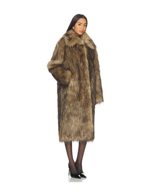 superdown Natural X Emma Leger Carmela Faux Fur Coat