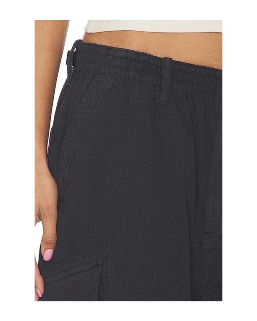 Alexander Wang Black Mid Rise Cargo Pant With Internal Logo