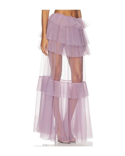 AKNVAS Purple Vilhelmine Tiered Tulle Skirt