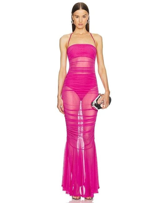 Michael Costello Pink X Revolve Clea Gown