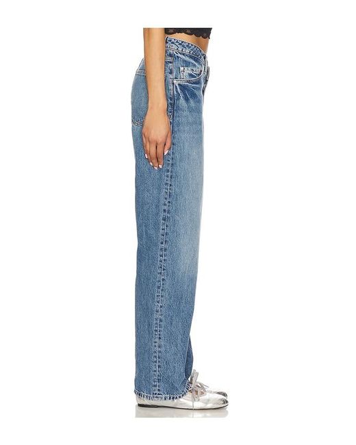 Lovers + Friends Blue V Front Curve Jeans