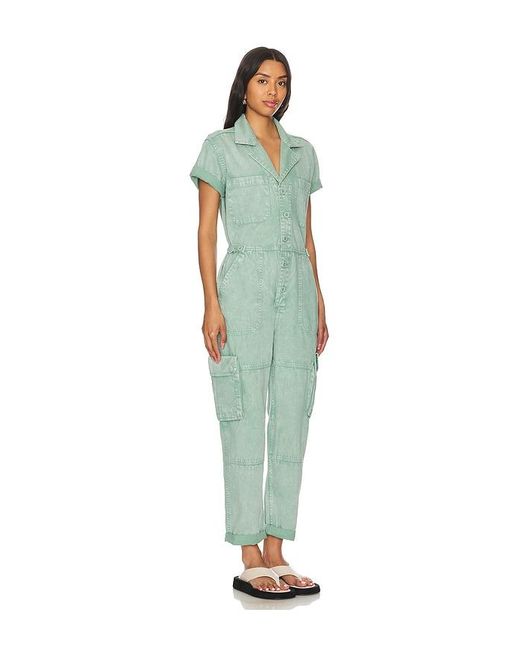 Pistola Green Grover Cargo Jumpsuit