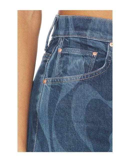 Mother Blue The Lasso Sneak Jeans