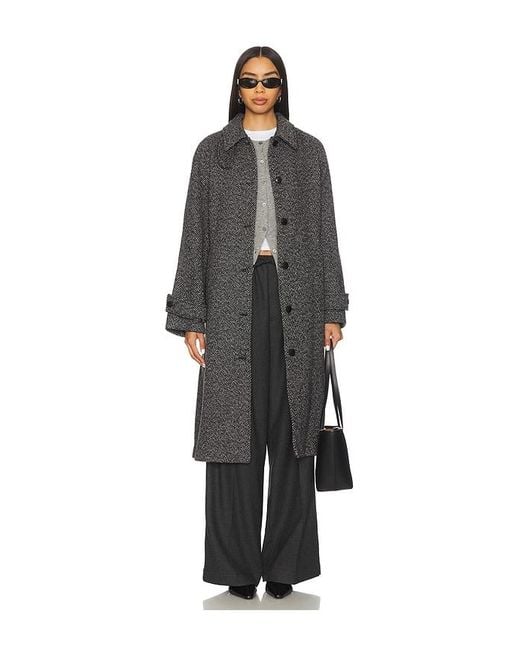 Closed Black Belted Coat