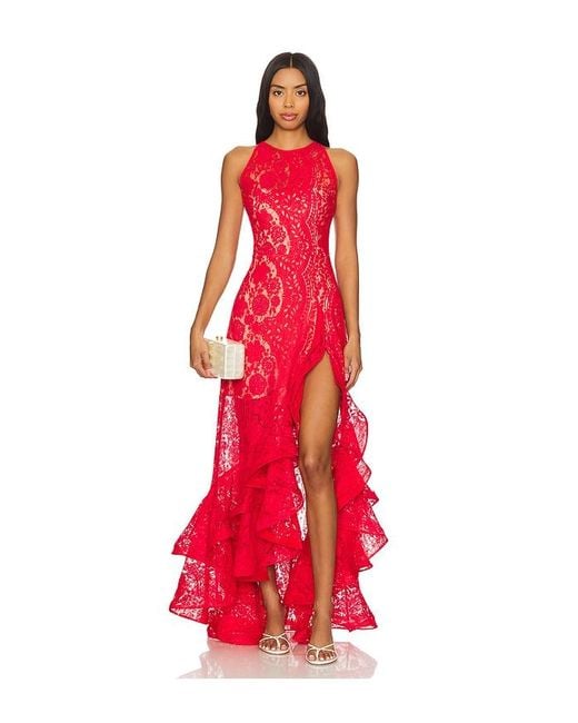 Bronx and Banco Red X Revolve Sicilia Midi Dress