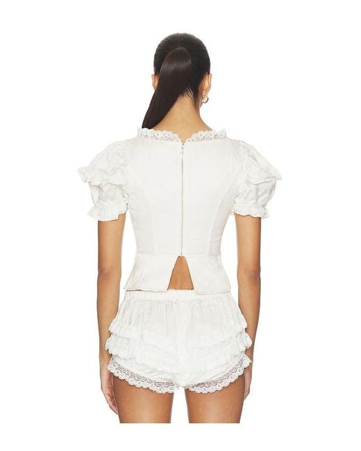 For Love & Lemons White Isadora Top