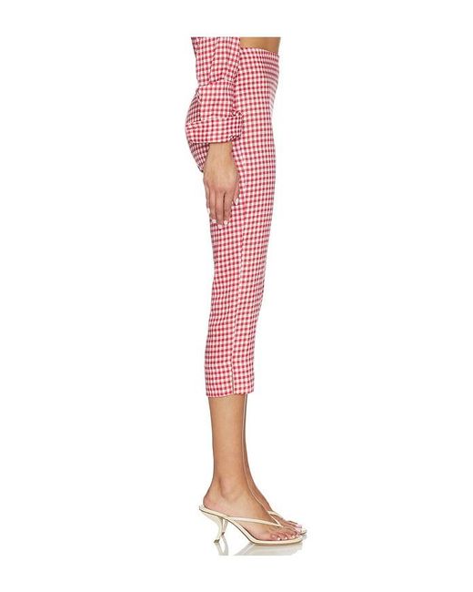 AEXAE Pink Linen Capri Pant