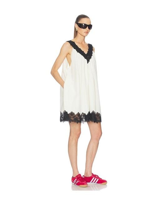 Helsa White Mini Dress With Lace