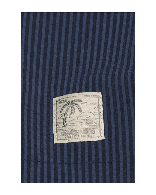 Marine Layer Blue 6 Stretch Swim Trunk for men