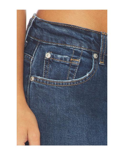 7 For All Mankind Blue Low Straight Jean