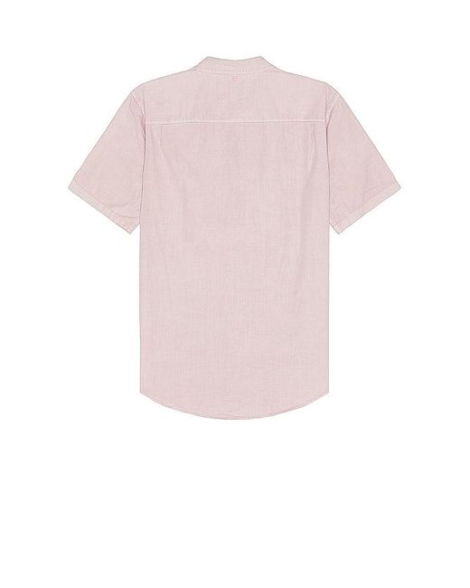Outerknown Pink The Short Sleeve Studio Shirt for men
