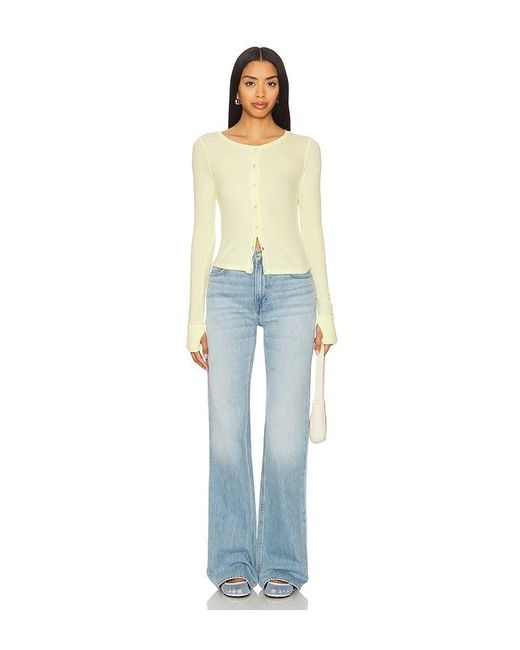 Michael Lauren Blue Vesca Snap Front Tee