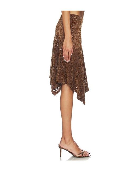 Lioness Brown Hamptons Midi Skirt