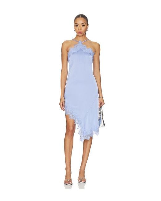 MORE TO COME Blue Castine Midi Dress
