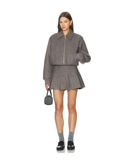 Nicholas Brown Frida Bomber Wool Blend Jacket
